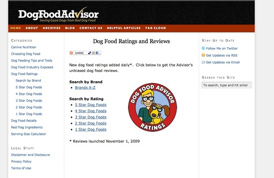 Post image for Dog Food Advisor